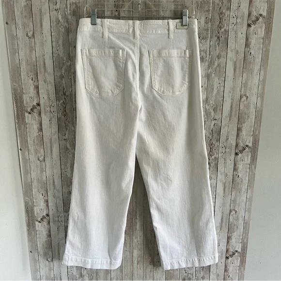 PAIGE Nellie White Clean Front Culotte Jeans 29 - Picture 2 of 5